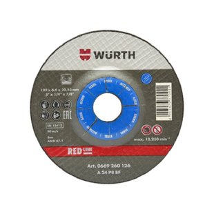 Круг зачисний WÜRTH Red Line 125x6.0x22.2 мм (0669260126)