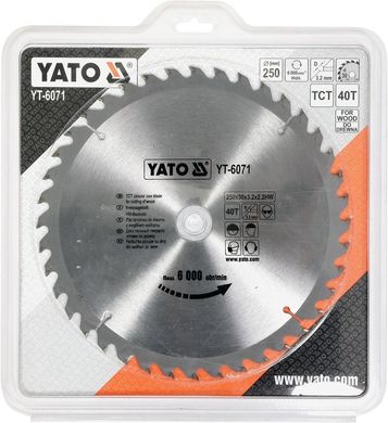 Диск пильный Yato 250х2.2х30 мм YT-6071