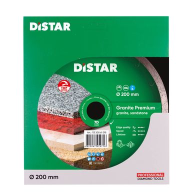 Круг відрізний алмазний Distar 1A1R Granite Premium 200 мм 25.4 мм (11320061015)
