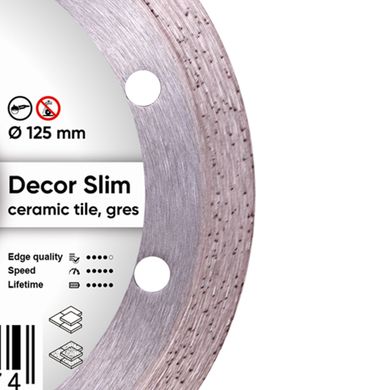 Круг відрізний алмазний Distar Decor Slim 1A1R 125х1.2х22.23 мм (11115427010)