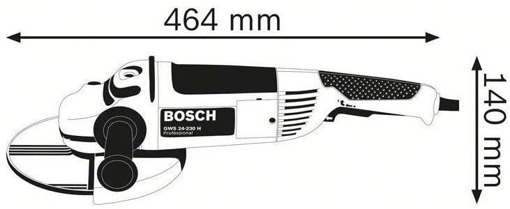 Шліфмашина кутова мережева Bosch GWS 24-230 H 2400 Вт 230 мм (0601884L03)