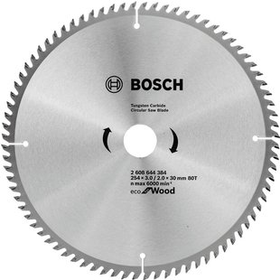 Диск пильний Bosch ECO Wood 254 мм 30 мм (2608644384)