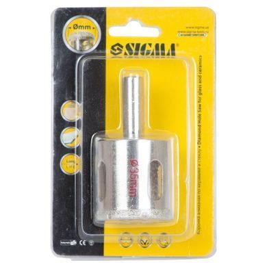 Коронка по кераміці і склу Sigma 35 мм 1541351