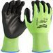 Рукавиці робочі сигнальні Milwaukee HI-VIS CUT B із захистом від порізу 2 рівня EN ISO 21420 і EN 388:2016 р.7/S (4932479921)
