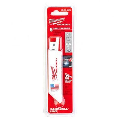 Reciprocating saw blade Milwaukee Hackzall 25 TPI 100 mm 5 pcs (49005424)