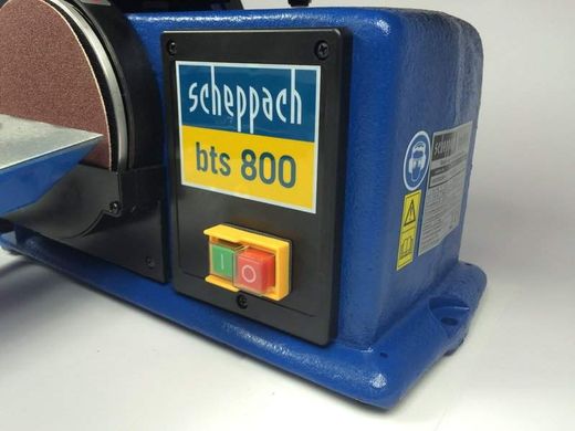 Верстат шліфувальний тарілчасто-стрічковий Scheppach BTS 800 370 Вт 2850 об/хв (4903302901)