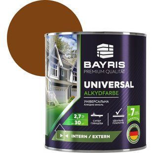 Фарба емаль Bayris Universal аклідна 2.7 кг жовто-коричнева (Б00002027)