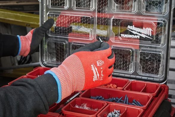 Winter work gloves Milwaukee CUT B with cut protection at level 2 EN ISO 21420, EN388:2016 s.7/S (4932480601)