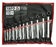 Набір ключів накидних 6 - 32 мм вигнутих в чохлі 12 шт Yato YT-0398