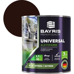 Фарба емаль Bayris Universal аклідна 2.7 кг шоколадна (Б00002026)