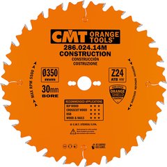 Wood sawing disc СМТ 350х30 mm 24 teeth (286.024.14M)