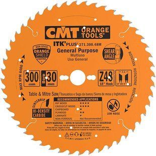 Wood sawing disc СМТ ITK Plus 300х30 mm 48 teeth (271.300.48M)
