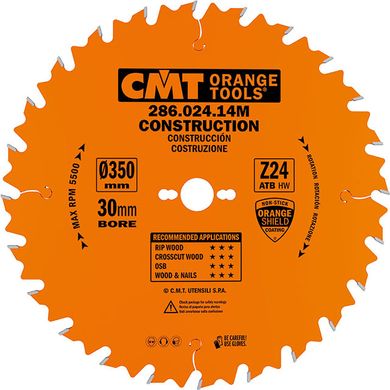 Wood sawing disc СМТ 350х30 mm 24 teeth (286.024.14M)