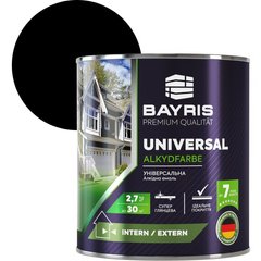 Фарба емаль Bayris Universal аклідна 2.7 кг чорна (Б00002025)