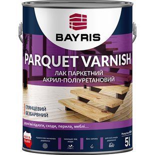 Glossy parquet varnish Bayris Parquet Varnish 5 l 80-85 ml/m&sup2; (Б00001529)