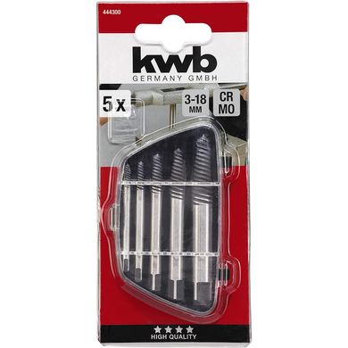 Набір екстракторів KWB 3-18 мм 5 шт (444300)