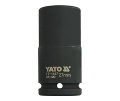 Головка торцева 1/4 "27 мм 6-гранна ударна подовжена Yato YT-1127