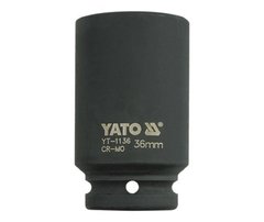 Головка торцева 3/4 "36 мм 6-гранна ударна подовжена Yato YT-1136