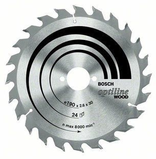 Диск пильный BOSCH Optiline Wood 210х1.8х30мм 2608640623