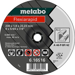 Круг відрізний по металу Metabo Flexiarapid 125х1х22.23 мм (616513000)