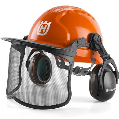 Protective helmet Husqvarna Functional with mesh and headphones HDPE 6 dots (5764124-02)