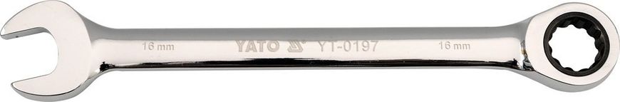 Ключ рожково-накидний 21 мм з храповим механізмом Yato YT-0189