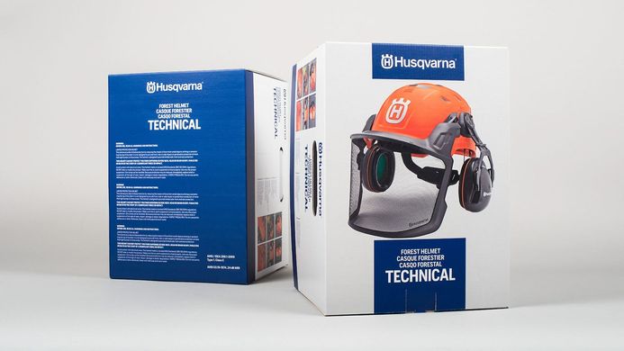 Protective helmet Husqvarna Technical with mesh and headphones ABS 0.69 kg (5850584-01)