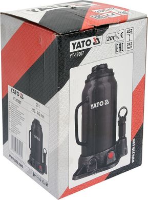 Домкрат гідравлічний пляшковий Yato YT-17007