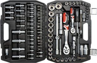 Набір головок торцевих 1/2 "1/4" 4-32 мм + рукоятка 94 од Yato YT-12682