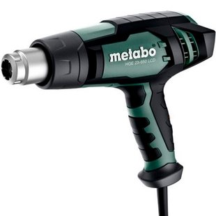 Фен будівельний мережевий Metabo HGE 23-650 LCD 2300 Вт (603065000)