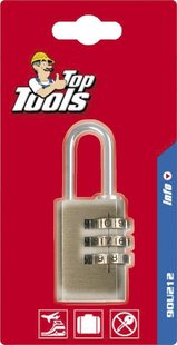 Замок багажний 21мм TopTools код 3циф