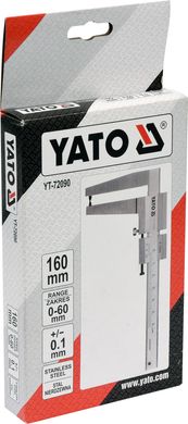 Штангенциркуль для гальмівних дисків YATO 160 мм 60 мм (YT-72090)