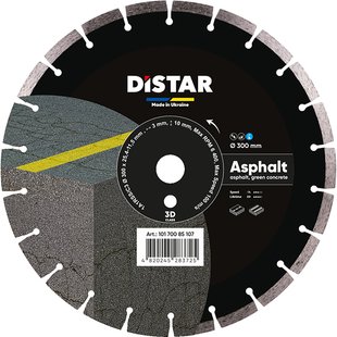 Круг відрізний алмазний Distar Asphalt 1A1RSS 300х3/2х25.4 мм (10170085107)