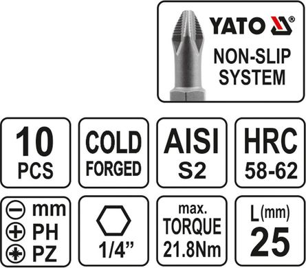 Набір біт YATO YT-0482