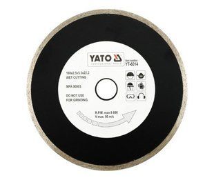 Круг відрізний алмазний Yato 180х22.2 мм YT-6014