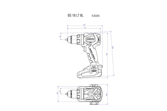 Шуруповерт-дриль акумуляторний Metabo BS 18 LT BL 18 В 75 Нм (602325800)