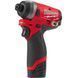 Гайковерт акумуляторний ударний імпульсний Milwaukee M12 FID-202X 12 В 1/4" (4933459823)