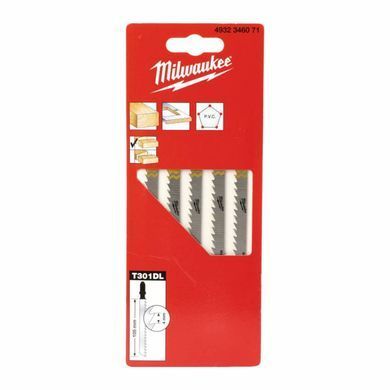 Сanvas for jigsaw Milwaukee T301DL 105х4 mm 5 pcs (4932346071)