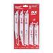 Reciprocating saw blade set Milwaukee Sawzall 5-18 TPI 150-230 mm 5 pcs (49222205)