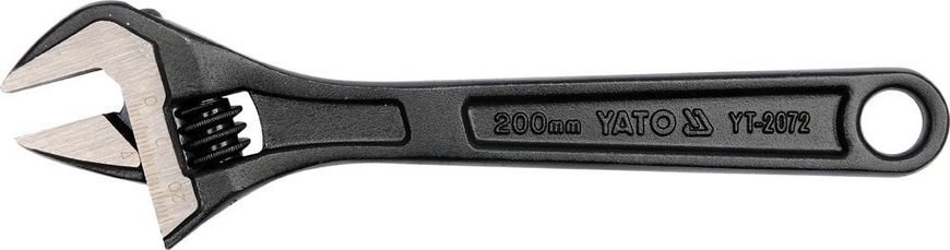 Ключ рожково-розвідний 200 мм губки 0-24 мм рукоять сталева Yato YT-2072