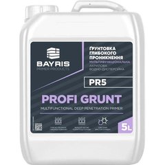 Ґрунтовка глибокого проникнення Bayris Profi Grunt PR5 мультифункціональна 5 л 150-200 мл/м² (50308143)