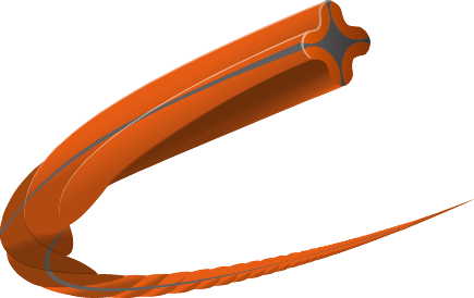 String for trimmer Husqvarna Whisper Twist Spool orange/black 2.4 mm 210 m (5976691-22)