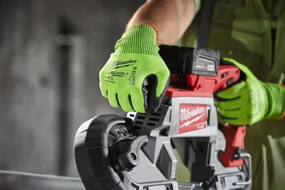 Signaling work gloves Milwaukee HI-VIS CUT E with cut protection at level 5 EN ISO 21420, EN388:2016 s.7/S (4932479931)