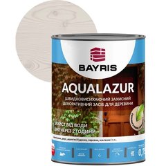 Засіб захисний декоративний для деревини Bayris Aqualazur 0.75 л білий (50210742)