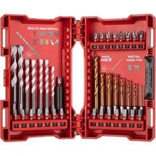 Bits and drills set Milwaukee Shockwave Impact Duty 1/4" 39 pcs (4932479854)