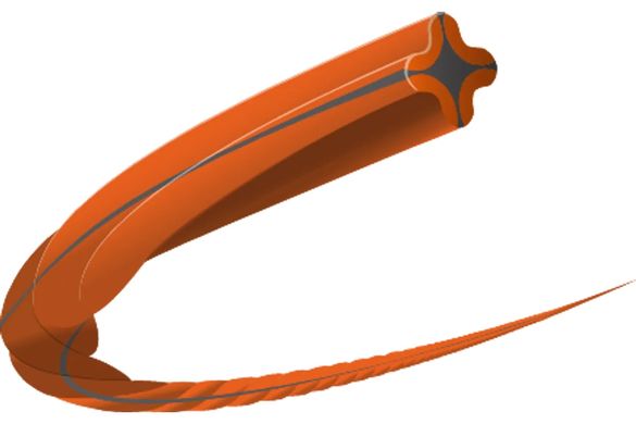 String for trimmer Husqvarna Whisper Twist Spool orange/black 2.7 mm 210 m (5976691-32)