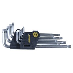 Набір ключів шестигранників Т10 - Т50 мм Torx Г-образний 9 шт короткі Sigma 4022211