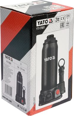 Домкрат гідравлічний пляшковий Yato YT-17001
