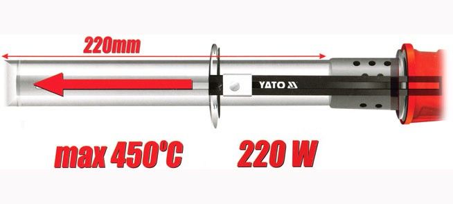 Термоніж мережевий для пінопласту Yato 220 Вт 220 мм (YT-82190)