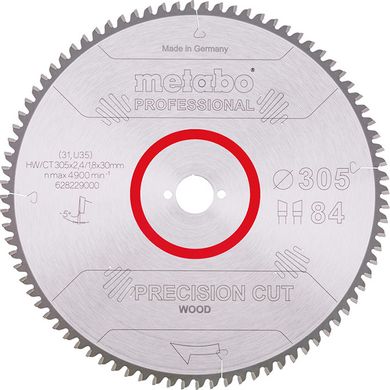 Диск пильний Metabo Precision Cut Wood - Professional 305 мм 30 мм (628229000)